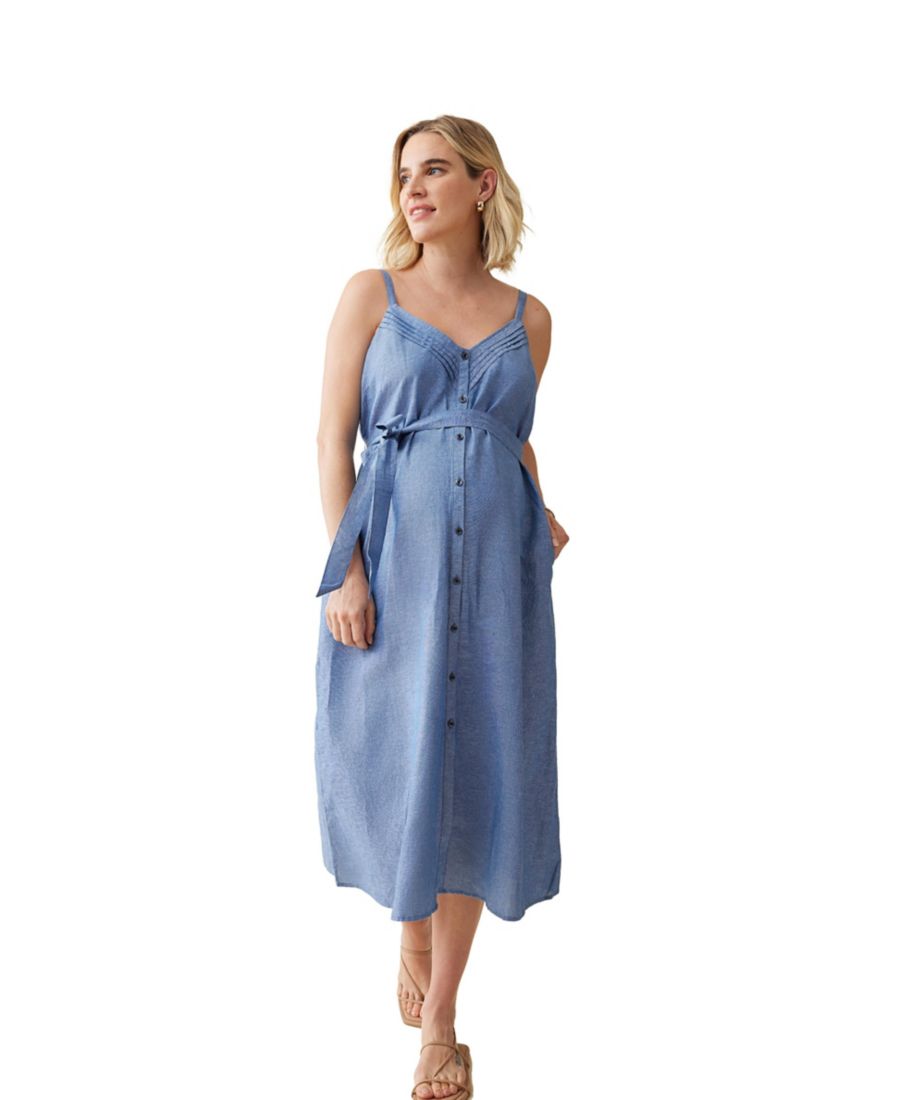 Платье-миди из шамбре для беременных от Ingrid + Isabel Ingrid + Isabel, Medium wash
Платье-миди из шамбре для беременных от Ingrid + Isabel Ingrid + Isabel, Medium wash