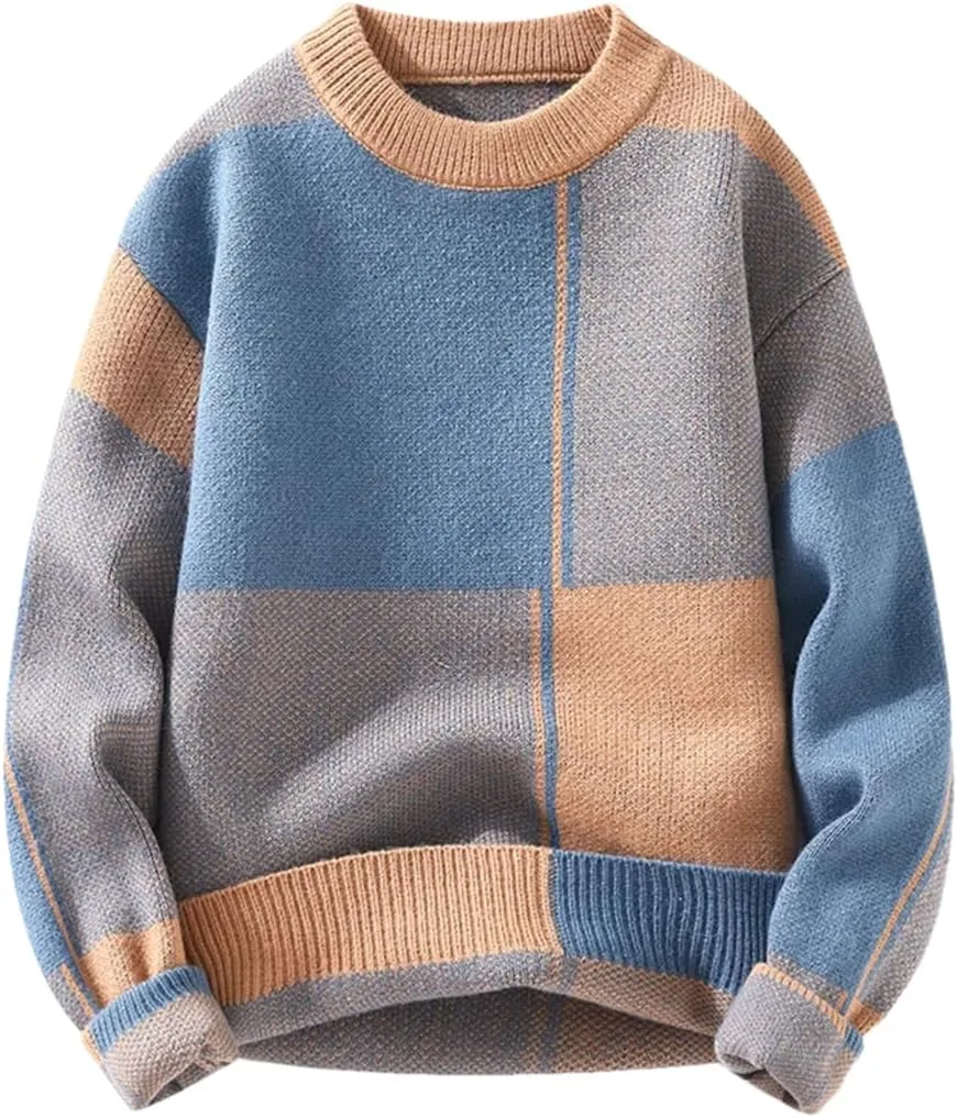 Мужской свитер с круглым вырезом в клетку Dndrdhfb
Мужской свитер с круглым вырезом в клетку Dndrdhfb