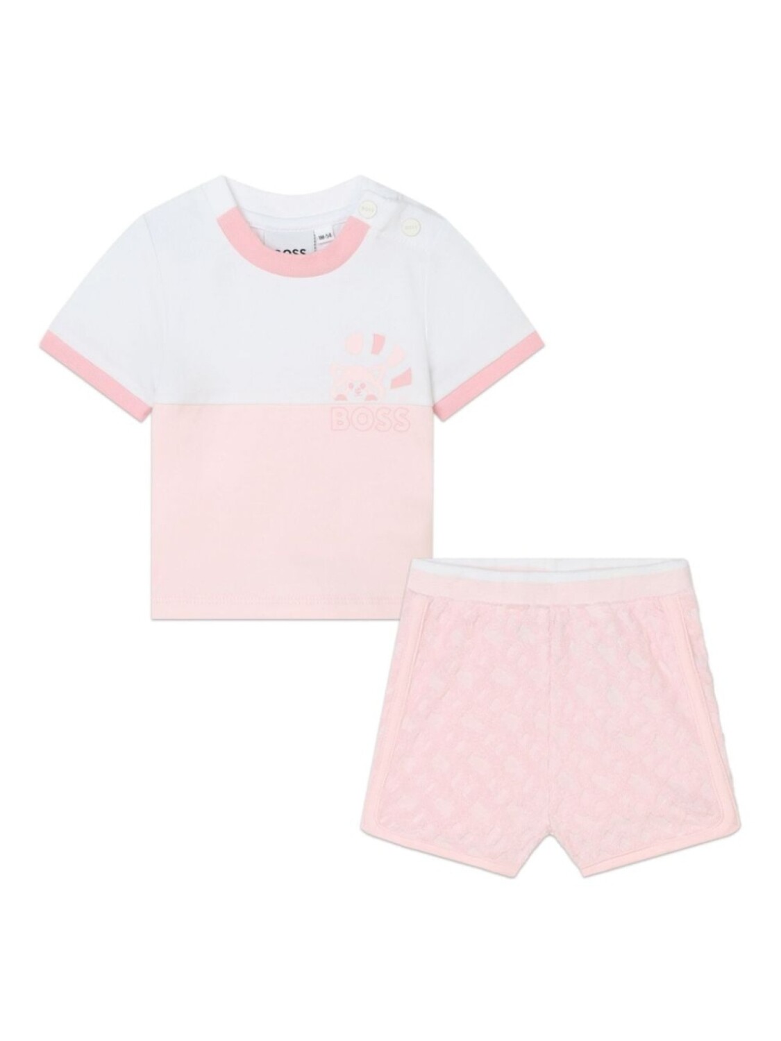 BOSS Kidswear комплект из футболки и шорт с логотипом, розовый
BOSS Kidswear комплект из футболки и шорт с логотипом, розовый