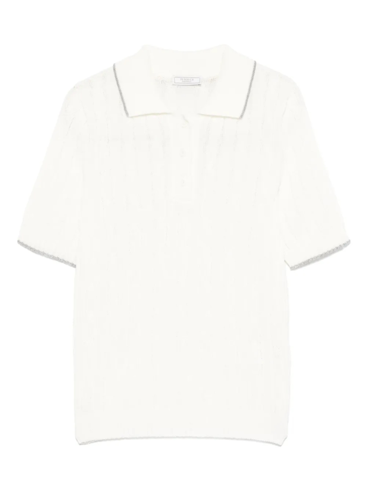 Рубашка-поло с косичной вязкой Peserico, белый
Рубашка-поло с косичной вязкой Peserico, белый