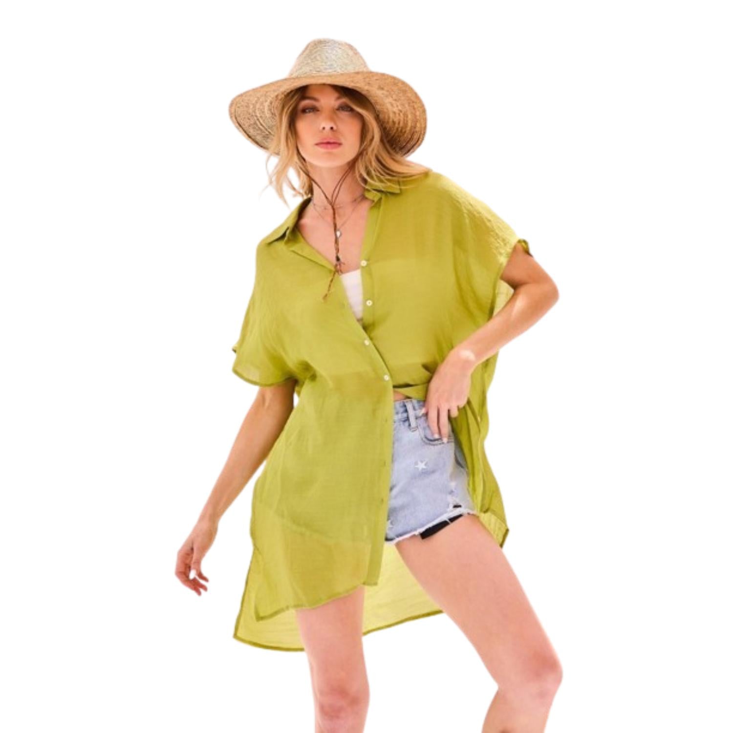 Воротниковая накладка с пуговицами на шее просторный халат куртка TRUEDAMES, Lime
Воротниковая накладка с пуговицами на шее просторный халат куртка TRUEDAMES, Lime