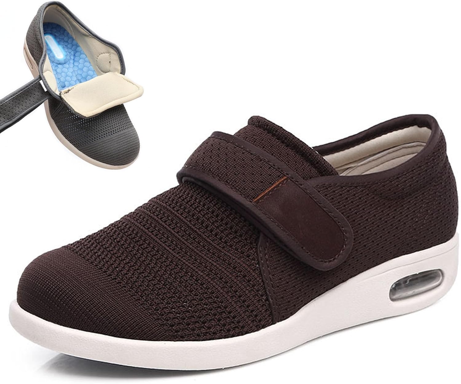 Кроссовки Bumuam Extra Wide Walking Headem, регулируемая застежка при артрите, опухший отек, подошвенный фасциит, опухшие ноги, обувь для ходьбы мужчин 11,5, коричневый
Кроссовки Bumuam Extra Wide Walking Headem, регулируемая застежка при артрите, опухший отек, подошвенный фасциит, опухшие ноги, обувь для ходьбы мужчин 11,5, коричневый