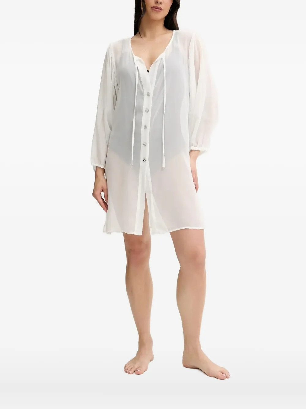 Топ с завязкой на шее и пуговицами спереди Michael Michael Kors, белый
Топ с завязкой на шее и пуговицами спереди Michael Michael Kors, белый