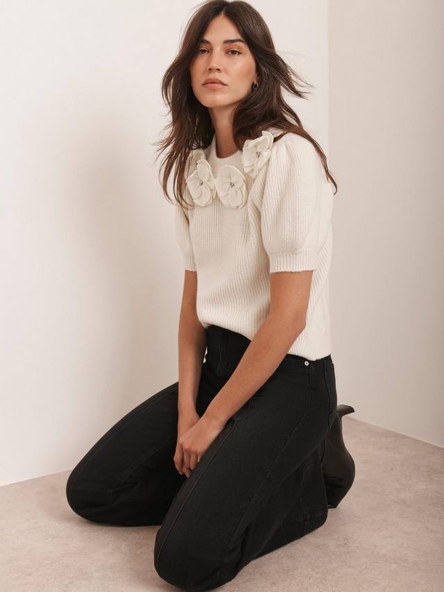 Свитер с короткими пышными рукавами и цветочным принтом Mint Velvet
Свитер с короткими пышными рукавами и цветочным принтом Mint Velvet