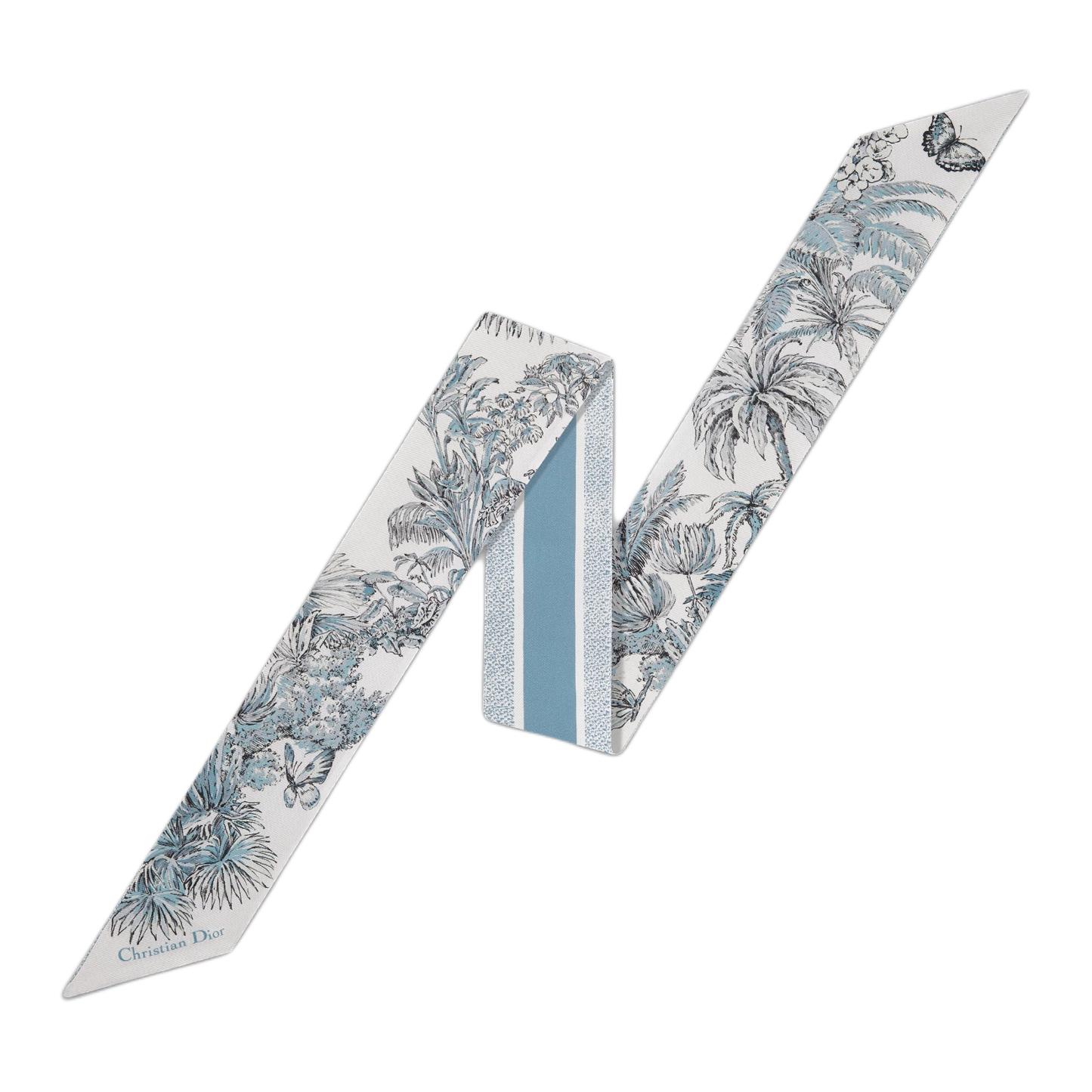 DIOR Шёлковый шарф, White/Blue
DIOR Шёлковый шарф, White/Blue