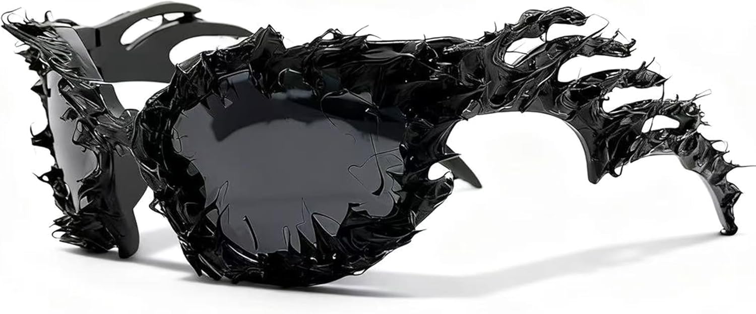 Женские авангардные художественные солнцезащитные очки bullabulling с неровной текстурированной оправой, эффектные очки с защитой от УФ-излучения UV400, модный аксессуар для мужчин, Black
Женские авангардные художественные солнцезащитные очки bullabulling с неровной текстурированной оправой, эффектные очки с защитой от УФ-излучения UV400, модный аксессуар для мужчин, Black