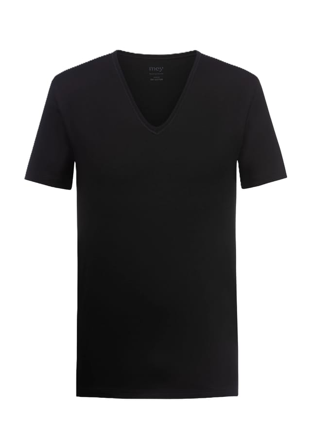 Сухая хлопковая майка с коротким рукавом и V-образным вырезом Mey, черный
Сухая хлопковая майка с коротким рукавом и V-образным вырезом Mey, черный