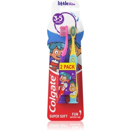 Зубная щетка Colgate Little Kids Smiles 3-5 Duopack — 2 щетки, на 3-5 лет
Зубная щетка Colgate Little Kids Smiles 3-5 Duopack — 2 щетки, на 3-5 лет