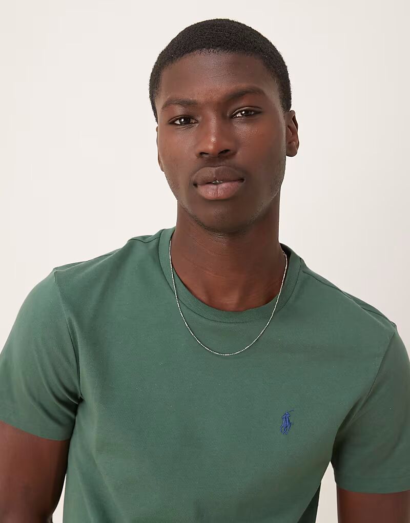 Футболка с логотипом Polo Ralph Lauren темно-зеленого цвета
Футболка с логотипом Polo Ralph Lauren темно-зеленого цвета