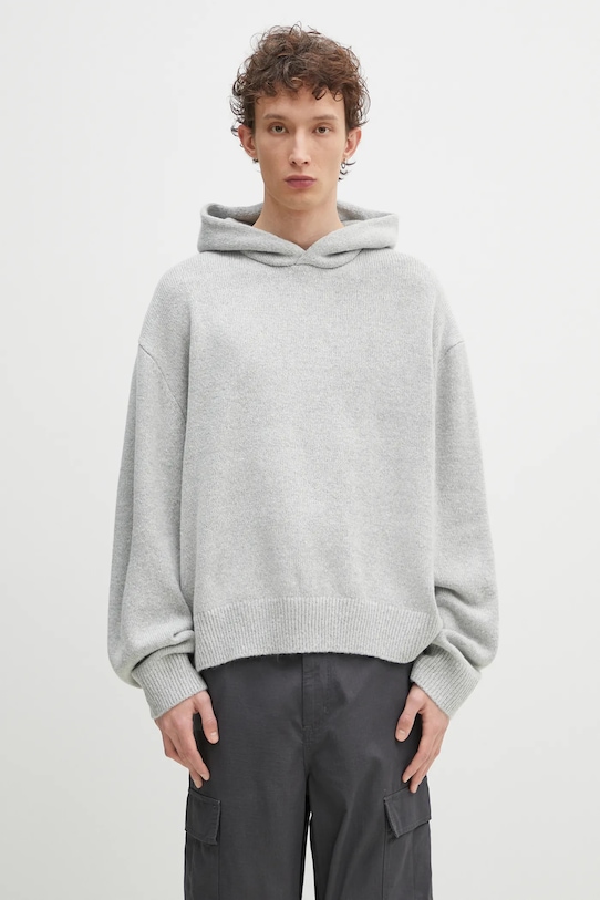 Свитер с добавлением мохера Mohair Blend Knit Hoody Mki Miyuki Zoku, серый
Свитер с добавлением мохера Mohair Blend Knit Hoody Mki Miyuki Zoku, серый