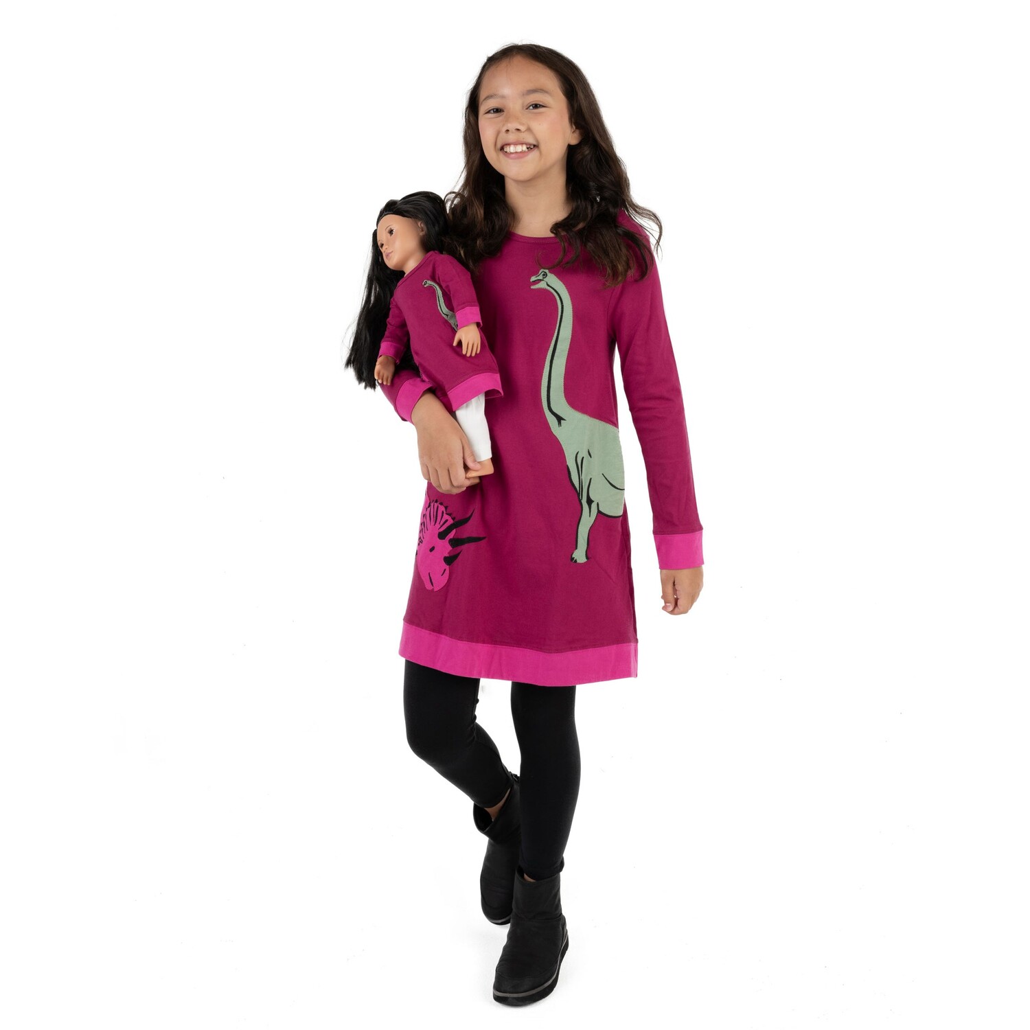 Хлопковое платье для девочек и подходящая кукла-динозавр Leveret
Хлопковое платье для девочек и подходящая кукла-динозавр Leveret