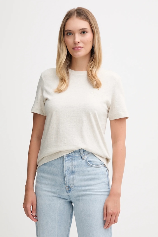 Хлопковая футболка Calvin Klein Jeans, бежевый
Хлопковая футболка Calvin Klein Jeans, бежевый