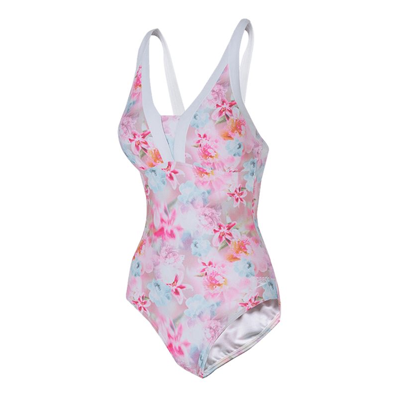 Speedo Купальник One piece женский белый розовый
Speedo Купальник One piece женский белый розовый