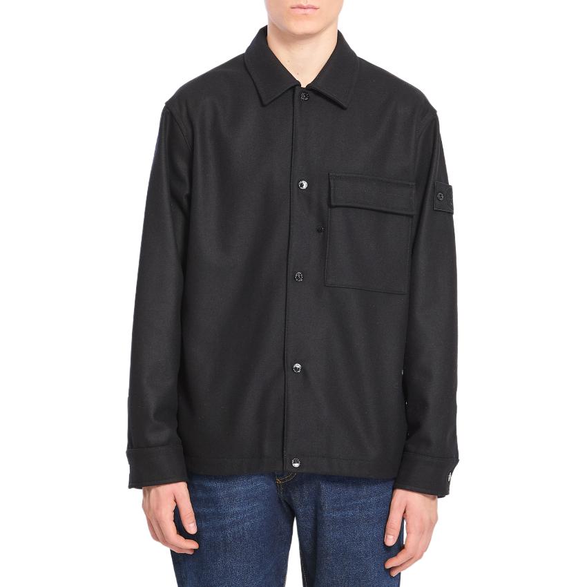 Рубашка Wool с накладным карманом STONE ISLAND, черный
Рубашка Wool с накладным карманом STONE ISLAND, черный