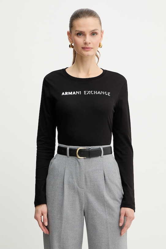 Хлопковый лонгслив Armani Exchange, черный
Хлопковый лонгслив Armani Exchange, черный