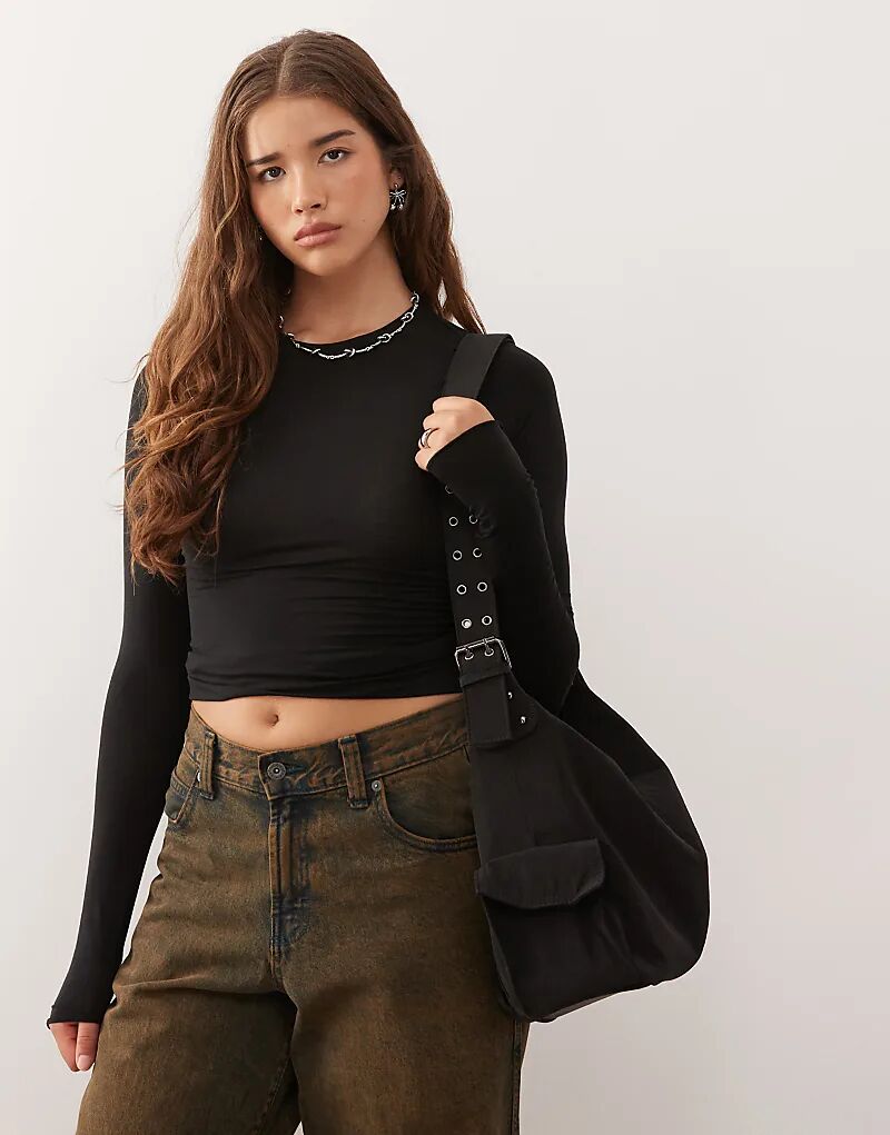 Супермягкий облегающий лонгслив Weekday с длинными рукавами черного цвета
Супермягкий облегающий лонгслив Weekday с длинными рукавами черного цвета