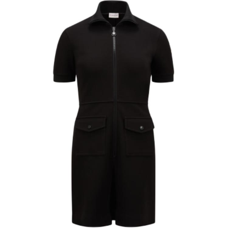 Поло-платье мини с молнией и логотипом Moncler, черный
Поло-платье мини с молнией и логотипом Moncler, черный