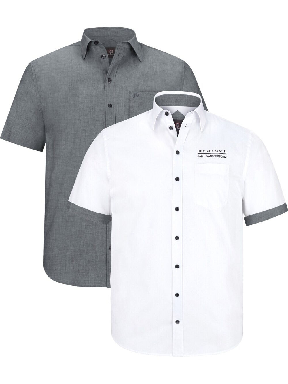 Комфортная рубашка на пуговицах Jan Vanderstorm Evin, серый/белый
Комфортная рубашка на пуговицах Jan Vanderstorm Evin, серый/белый