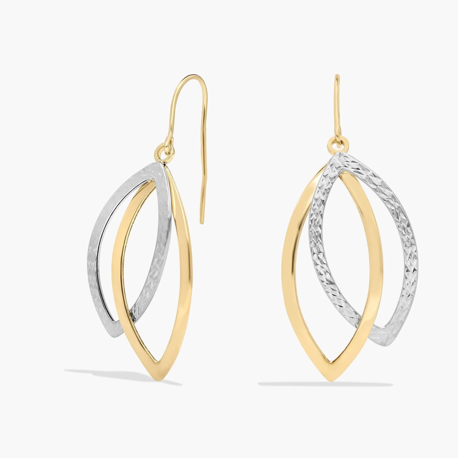 Двухцветные переплетенные серьги-капли из белого и желтого золота 14 карат Blue Nile
Двухцветные переплетенные серьги-капли из белого и желтого золота 14 карат Blue Nile