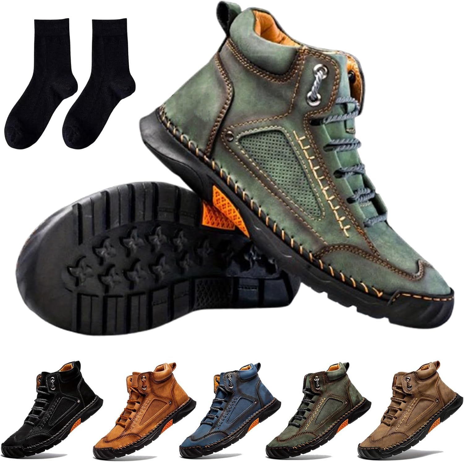 Мужские ботинки Tarcegta Sawbehind, комфортные мужские кожаные ботинки ручной работы Sawbehind - водонепроницаемые, с поддержкой свода стопы, зеленый
Мужские ботинки Tarcegta Sawbehind, комфортные мужские кожаные ботинки ручной работы Sawbehind - водонепроницаемые, с поддержкой свода стопы, зеленый