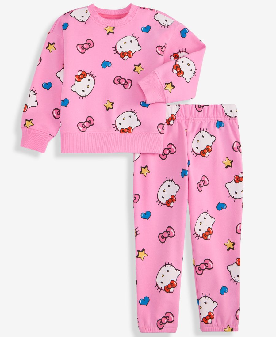 Комплект из двух предметов для девочек 2T-4T: топ и штанишки с принтом Hello Kitty Epic Threads, Bonbon
Комплект из двух предметов для девочек 2T-4T: топ и штанишки с принтом Hello Kitty Epic Threads, Bonbon