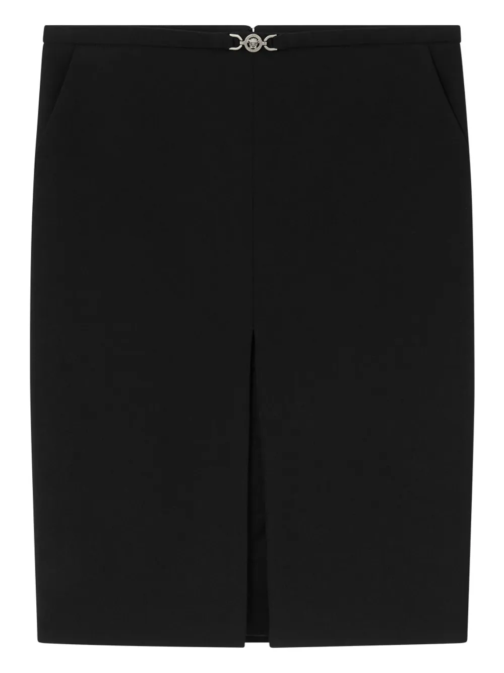 Шерстяная юбка миди Versace, черный
Шерстяная юбка миди Versace, черный