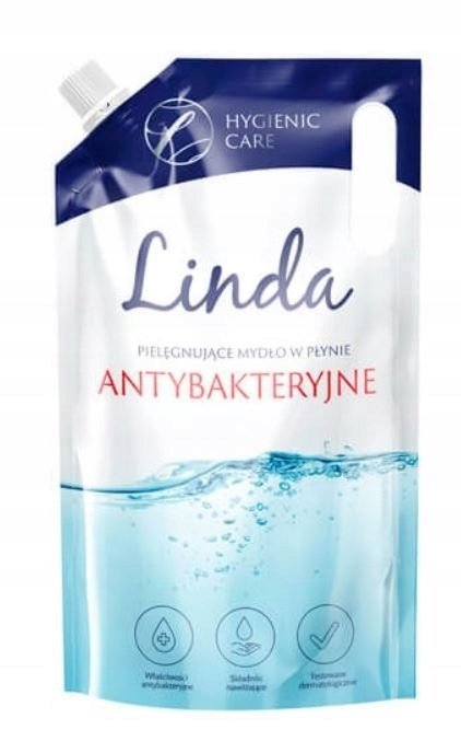 Антибактериальное мыло Linda, сменный блок 0,9 л 
Антибактериальное мыло Linda, сменный блок 0,9 л