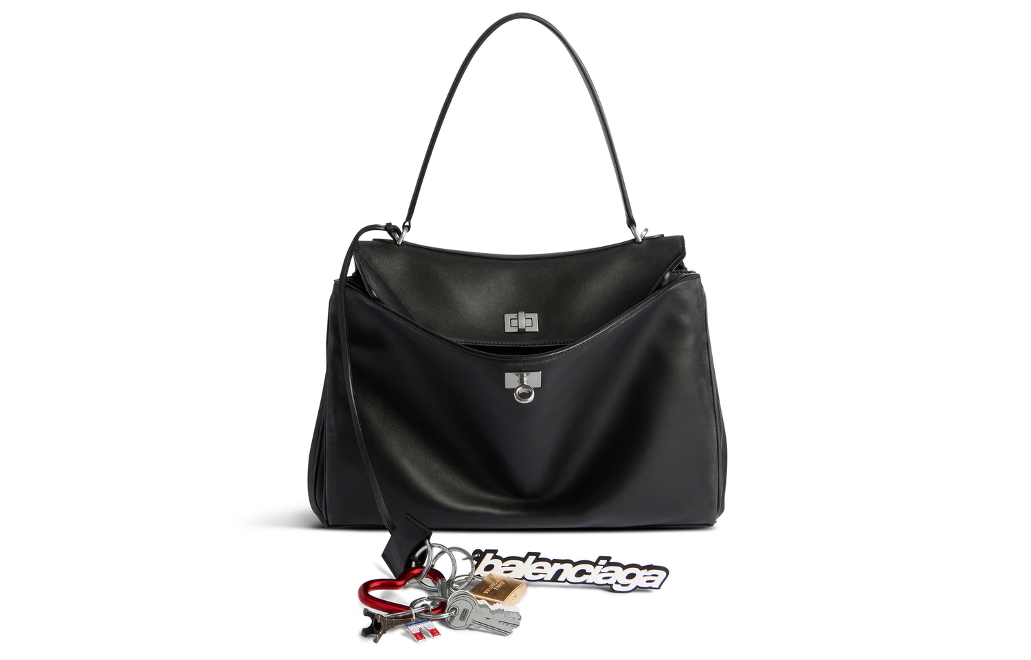 Гладкая кожаная сумка через плечо среднего размера женская черная Balenciaga
Гладкая кожаная сумка через плечо среднего размера женская черная Balenciaga