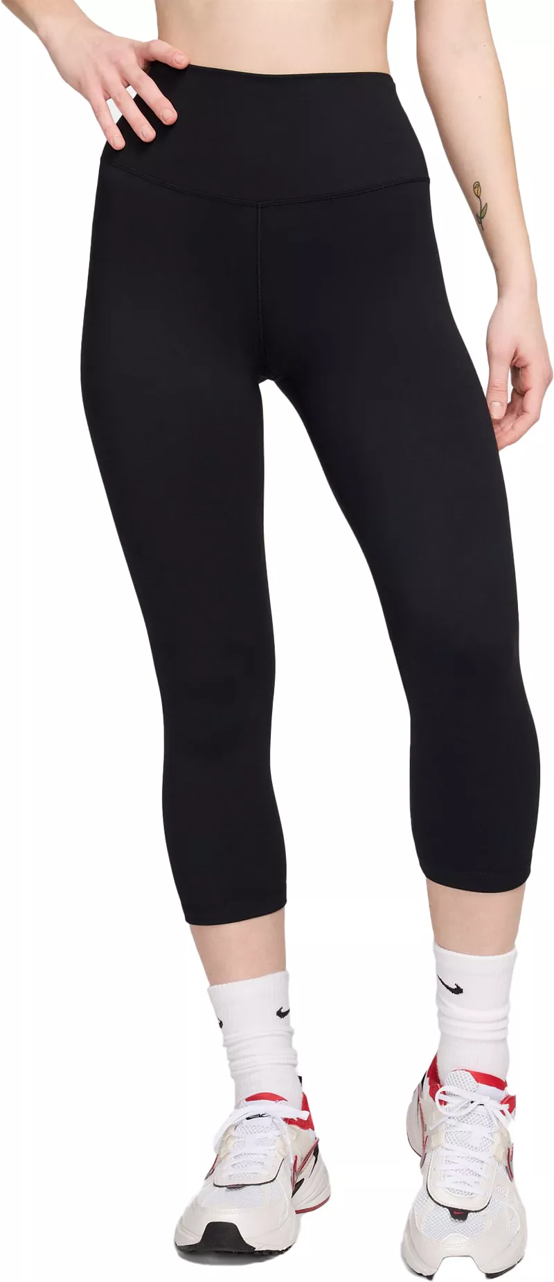 Женские укороченные леггинсы с высокой талией Nike One, черный
Женские укороченные леггинсы с высокой талией Nike One, черный