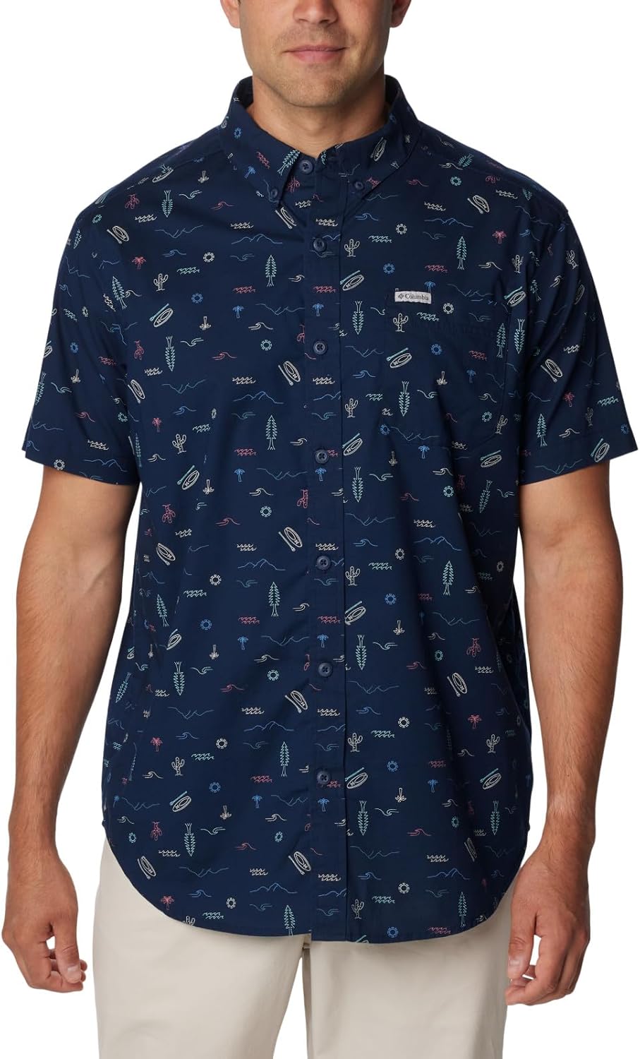 Мужская рубашка Columbia Rapid Rivers с коротким рукавом и принтом, Collegiate Navy Explorer
Мужская рубашка Columbia Rapid Rivers с коротким рукавом и принтом, Collegiate Navy Explorer