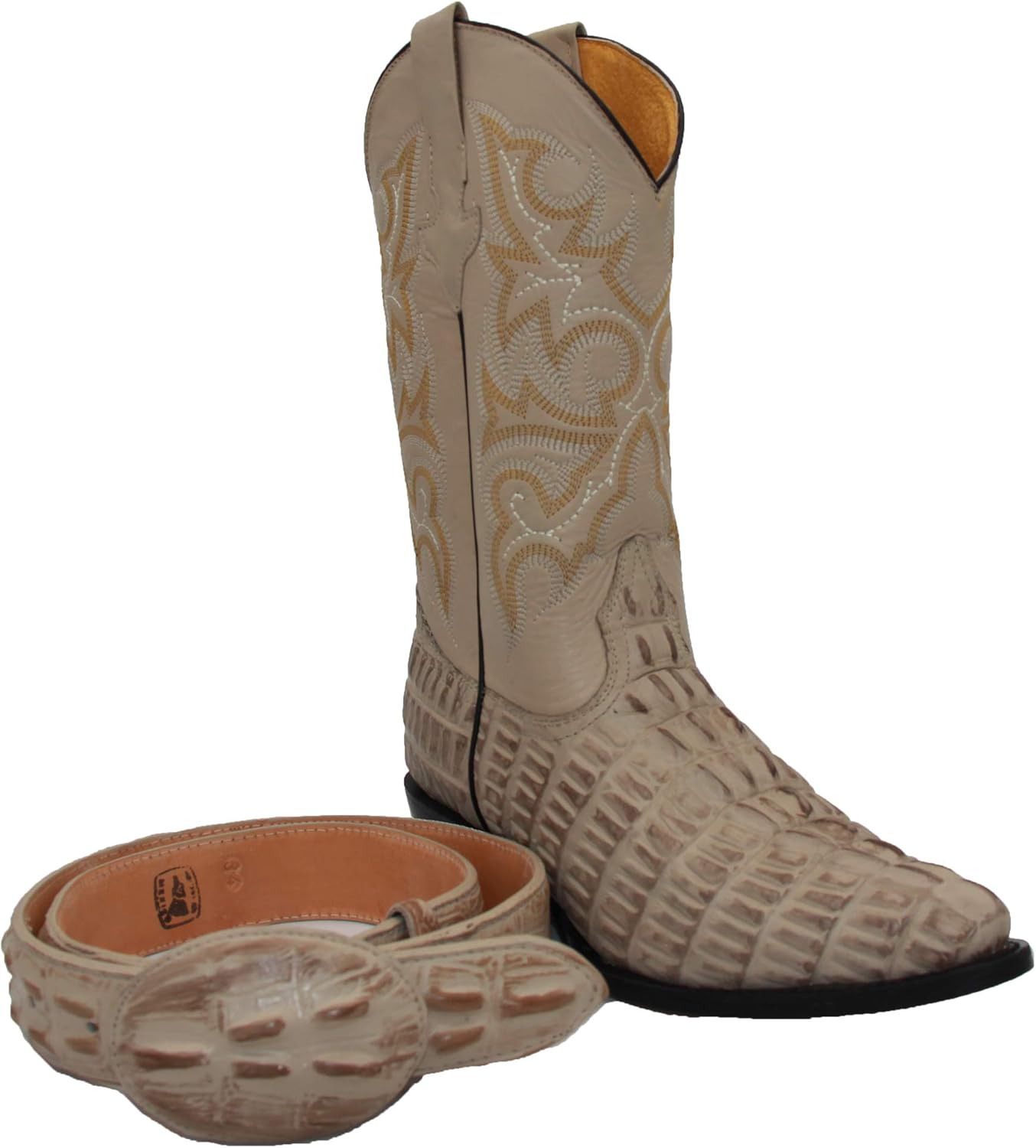 Мужские кожаные ковбойские сапоги в западном стиле с дизайном под крокодила и аллигатора и ремнем The Western Shops, Orix
Мужские кожаные ковбойские сапоги в западном стиле с дизайном под крокодила и аллигатора и ремнем The Western Shops, Orix