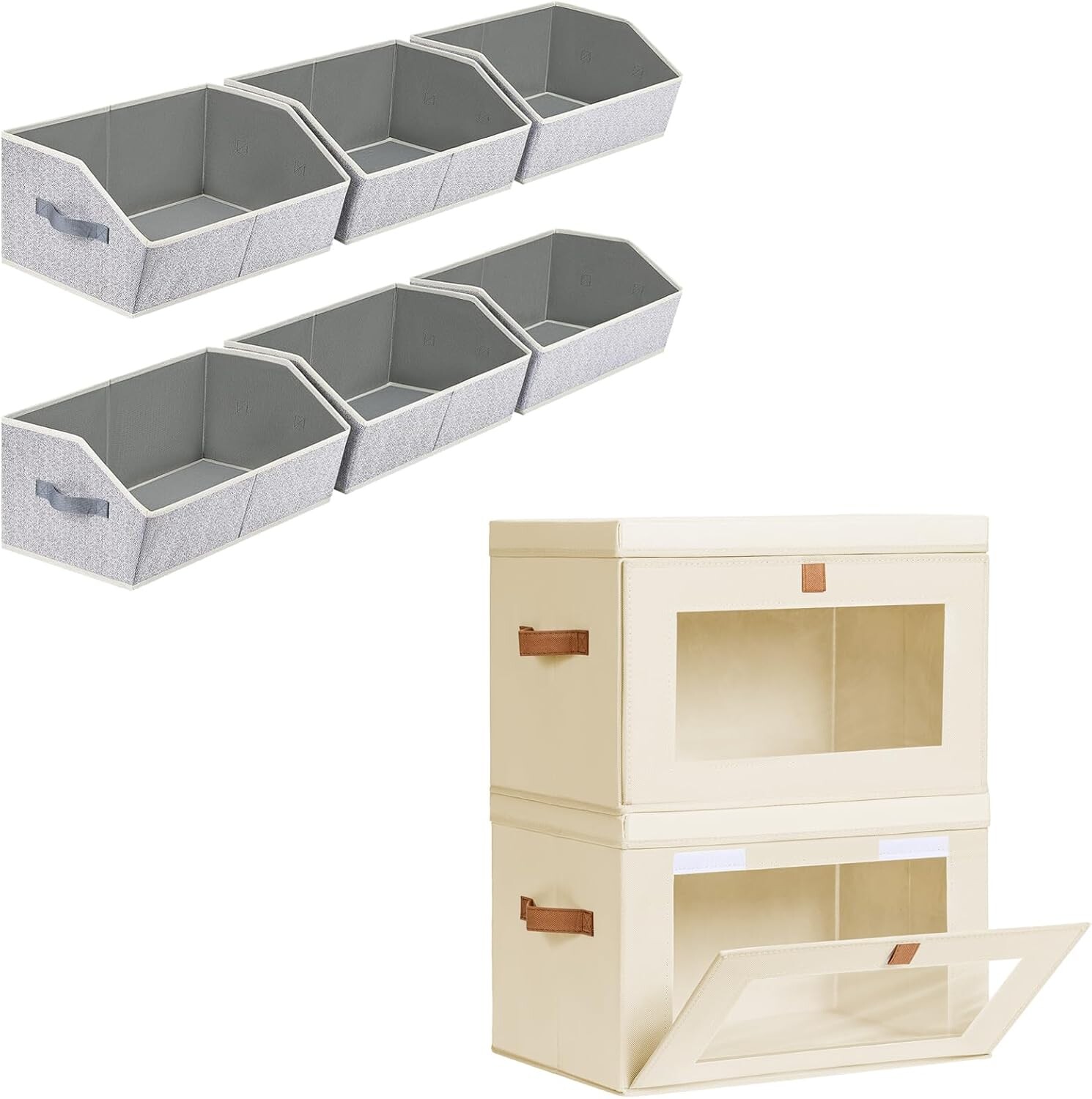 6 упаковок тканевых трапециевидных контейнеров для хранения 2 упаковки органайзеров для одежды с крышкой и окошком, в комплекте
6 упаковок тканевых трапециевидных контейнеров для хранения 2 упаковки органайзеров для одежды с крышкой и окошком, в комплекте