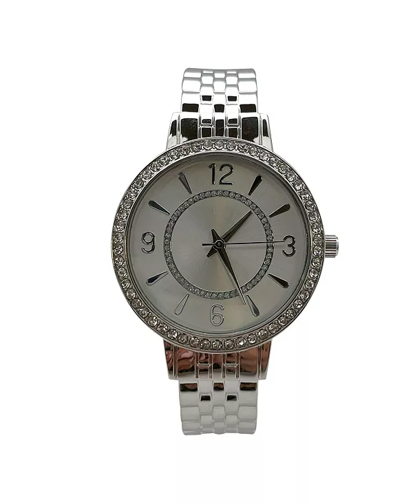 Женские часы с серебристым круглым циферблатом и текстурированным браслетом из страз Olivia Pratt, silver
Женские часы с серебристым круглым циферблатом и текстурированным браслетом из страз Olivia Pratt, silver