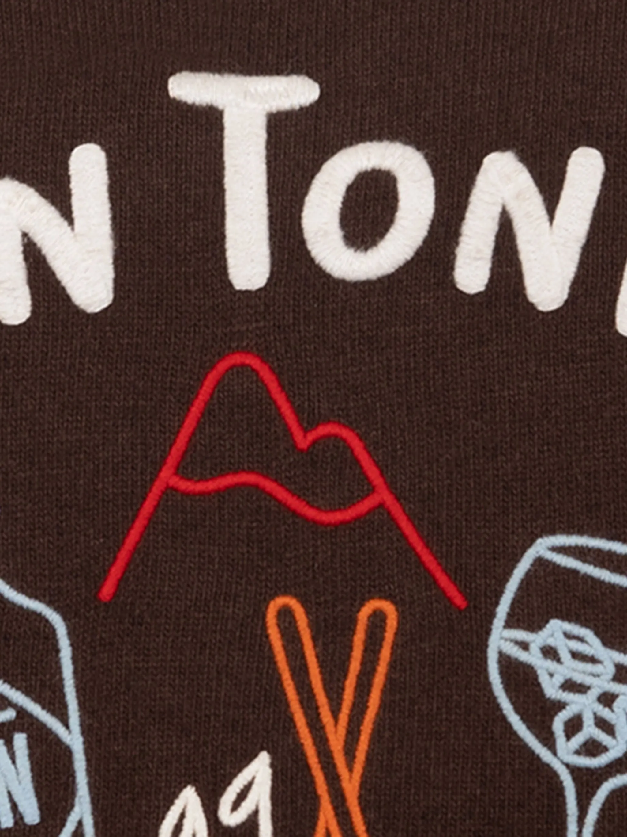 Свитер с круглым вырезом и вышивкой Mc2 Saint Barth, коричневый
Свитер с круглым вырезом и вышивкой Mc2 Saint Barth, коричневый