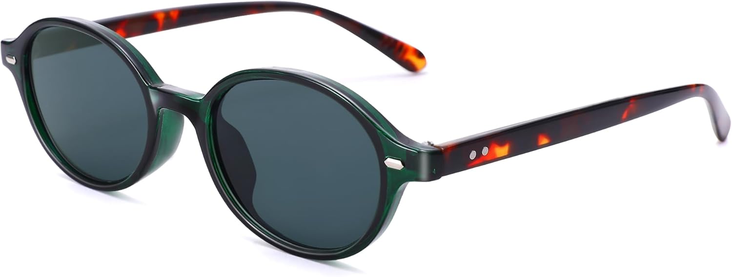 SCVGVER Ретро овальные солнцезащитные очки для женщин, модные винтажные маленькие узкие круглые солнцезащитные очки в стиле 90-х, A5 - Transparent Green Frame - Gray Lens
SCVGVER Ретро овальные солнцезащитные очки для женщин, модные винтажные маленькие узкие круглые солнцезащитные очки в стиле 90-х, A5 - Transparent Green Frame - Gray Lens