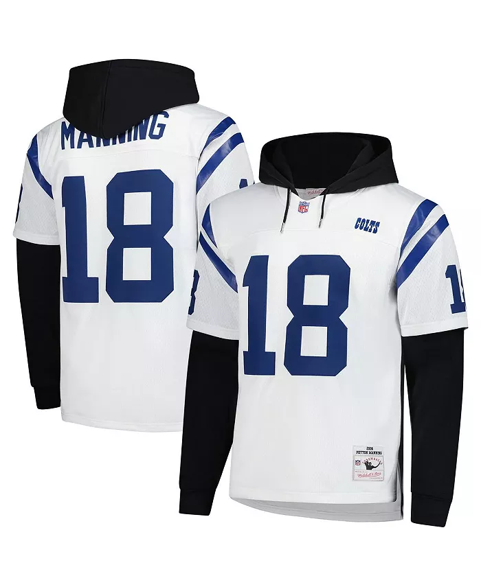 Мужская белая футболка с капюшоном Peyton Manning Indianapolis Colts с именем и номером игрока Mitchell & Ness
Мужская белая футболка с капюшоном Peyton Manning Indianapolis Colts с именем и номером игрока Mitchell & Ness