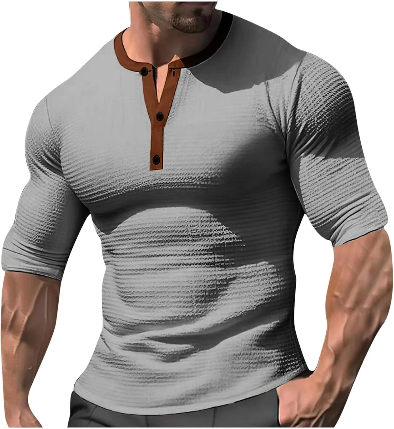 Мужская футболка Henley с коротким рукавом и V-образным вырезом QUNPIU
Мужская футболка Henley с коротким рукавом и V-образным вырезом QUNPIU