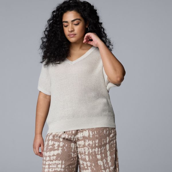 Футболка-свитер больших размеров с V-образным вырезом Simply Vera Vera Wang, цвет hammock
Футболка-свитер больших размеров с V-образным вырезом Simply Vera Vera Wang, цвет hammock