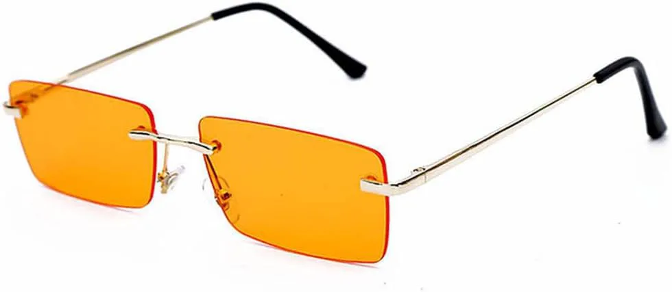 Женские солнцезащитные очки без оправы, модные прямоугольные солнцезащитные очки для женщин и мужчин, защита от ультрафиолета UV400 HHZZYVY, Orange-yellow
Женские солнцезащитные очки без оправы, модные прямоугольные солнцезащитные очки для женщин и мужчин, защита от ультрафиолета UV400 HHZZYVY, Orange-yellow