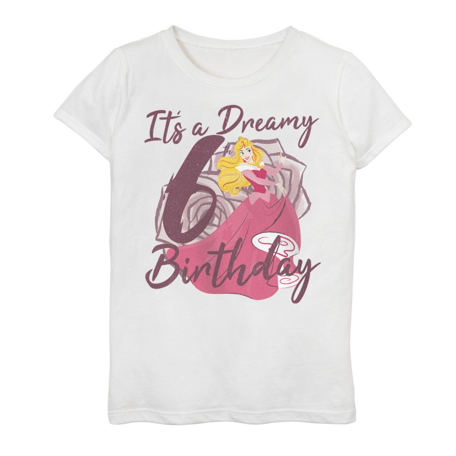 Футболка с рисунком «Принцесса Диснея», «Спящая красавица Аврора» для девочек 7–16 лет, «Это мечта на шестой день рождения» Disney
Футболка с рисунком «Принцесса Диснея», «Спящая красавица Аврора» для девочек 7–16 лет, «Это мечта на шестой день рождения» Disney