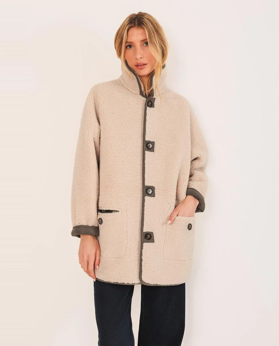 Женское пальто с длинным рукавом, двустороннее Indi & Cold, хаки
Женское пальто с длинным рукавом, двустороннее Indi & Cold, хаки