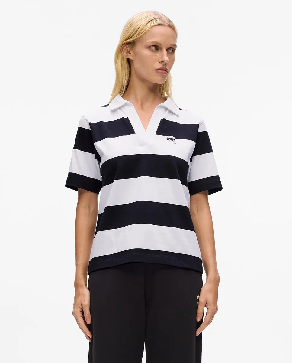 Поло с полосками и нашивкой Ikon Karl Lagerfeld, черный
Поло с полосками и нашивкой Ikon Karl Lagerfeld, черный