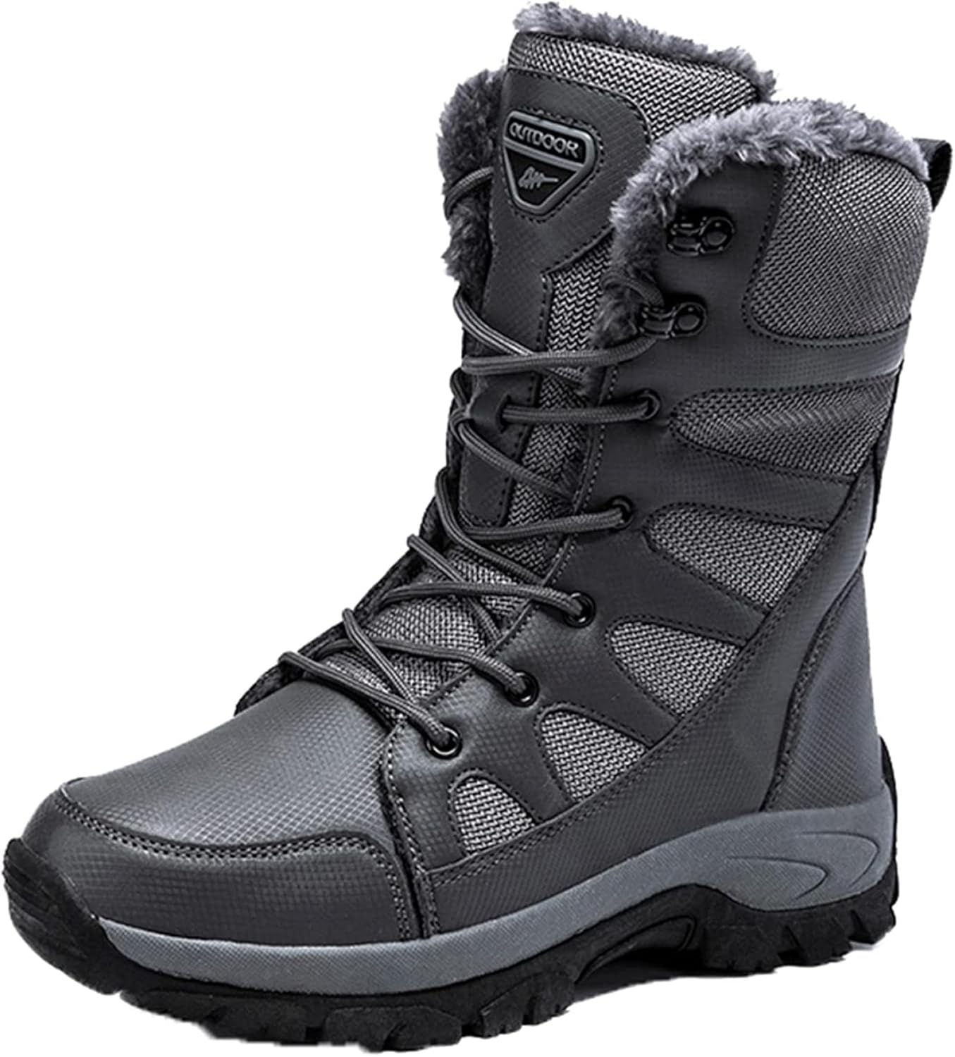 Мужские зимние ботинки Yiozoi, теплые с плюшевой подкладкой, ветронепроницаемые, высокие, на шнуровке, для кемпинга и прогулок, с нескользящей подошвой, мягкие повседневные ботинки для пешего туризма, серый
Мужские зимние ботинки Yiozoi, теплые с плюшевой подкладкой, ветронепроницаемые, высокие, на шнуровке, для кемпинга и прогулок, с нескользящей подошвой, мягкие повседневные ботинки для пешего туризма, серый
