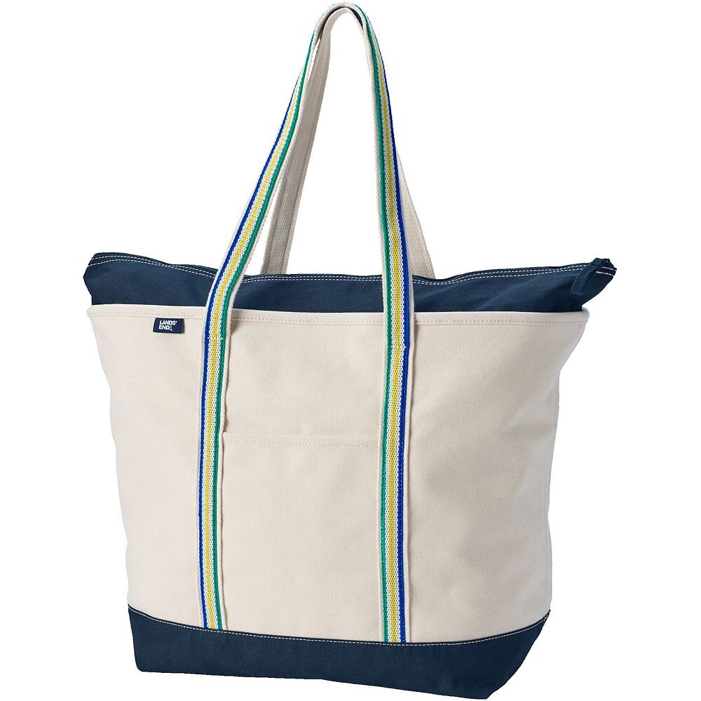Холщовая большая сумка Lands' End с молнией сверху, цвет Natural Navy Stripe
Холщовая большая сумка Lands' End с молнией сверху, цвет Natural Navy Stripe