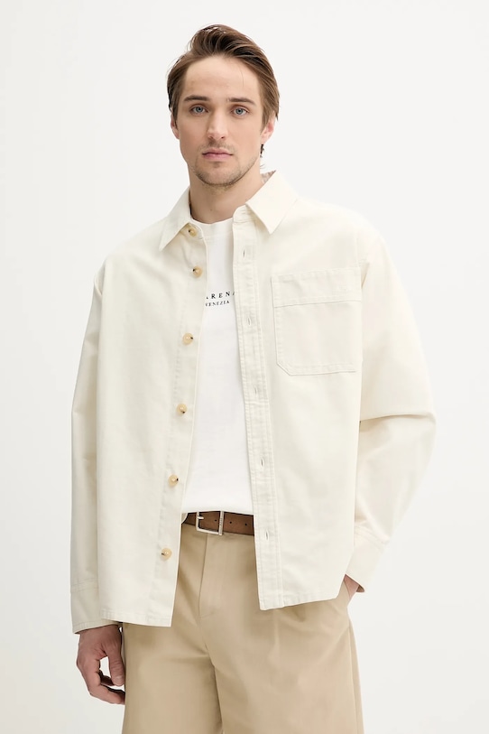 Хлопковая рубашка surchemise basile с вышивкой на груди A.P.C., бежевый
Хлопковая рубашка surchemise basile с вышивкой на груди A.P.C., бежевый