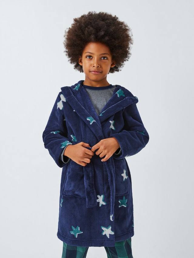 Детский флисовый халат с узором звезды John Lewis, Navy
Детский флисовый халат с узором звезды John Lewis, Navy