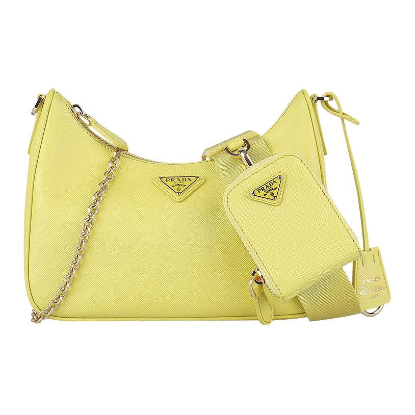 PRADA Желтая женская сумка через плечо из телячьей кожи
PRADA Желтая женская сумка через плечо из телячьей кожи