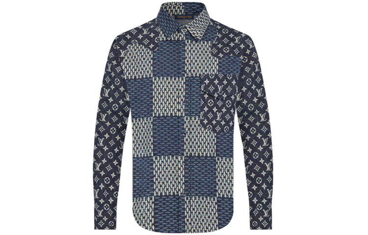 Рубашка мужская Louis Vuitton с узором, синий / белый
Рубашка мужская Louis Vuitton с узором, синий / белый