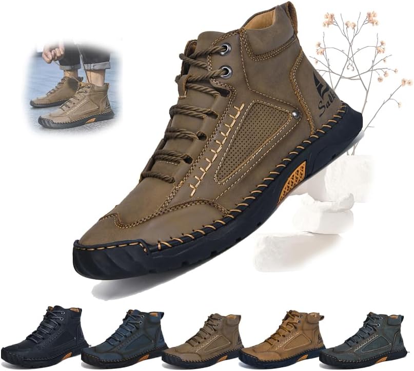 Мужские удобные ручной работы кожаные ботинки, модные комфортные противоскользящие с поддержкой свода стопы для прогулок на улице Generic, коричневый
Мужские удобные ручной работы кожаные ботинки, модные комфортные противоскользящие с поддержкой свода стопы для прогулок на улице Generic, коричневый