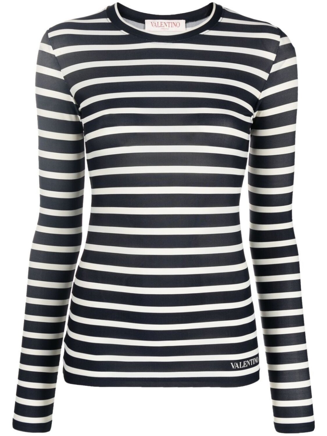 Valentino Garavani трикотажный топ в полоску, синий
Valentino Garavani трикотажный топ в полоску, синий